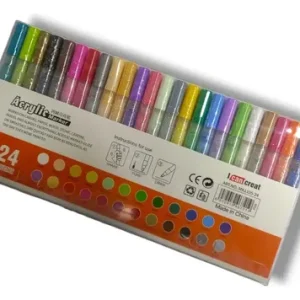 Marcadores Acrilicos X 24 Colores Giorgione Pta Redonda 1 Mm