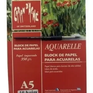 Block Aquarelle Caran Dache A5 10 Hs 350 Grs Acuarela