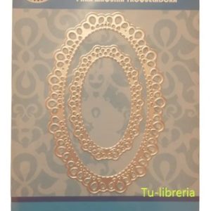 Scrapbooking Troqueles Blonda Ovalos Puntilla 2 Piezas