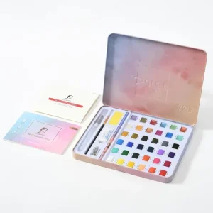 Set Acuarelas 36 Colores Giorgione Lata Incluye 12 Perladas