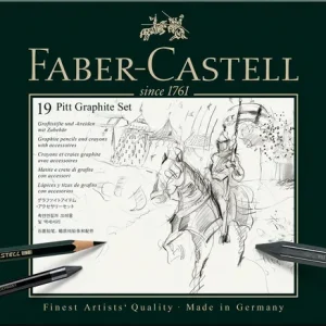 Estuche Para Lápices Pitt Graphite De Faber-castell, 19 Piezas, Color Grafito