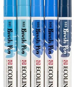 Ecoline Brush Pen Marcador Set X 5 Unidades Blue