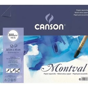 Block Acuarela Canson Montval G Fino 32x41 300g Espiral 12h