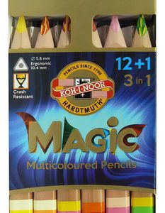 Lápices Koh-i-noor Magic Multicolor 13 Pcs + Goma + Sacapuntas
