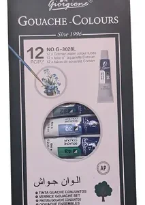 Set De 12 Pomos Gouache Profesionales Giorgione De 6 Ml