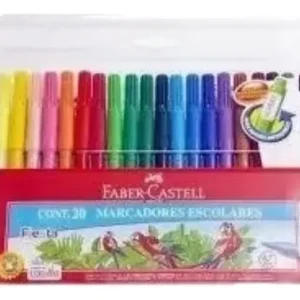 Marcadores Faber Castell Escolares X 20 Unidades