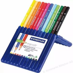 Lápices De Color Staedtler Ergosoft 2b Pack 12 Unidades Estuche Plástico