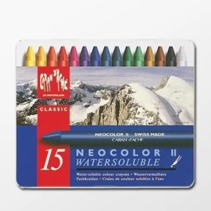 Crayones Acuarelables Caran D'ache Neocolor Ii Lata 15 Colores