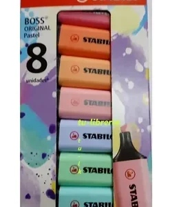 Resaltador Stabilo Boss Set Pastel Otoño X 8 Unidades