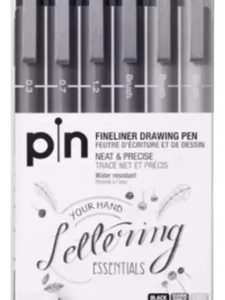 Uni Pin 200 Tinta Pigmentada Lettering X 6 Uniddes