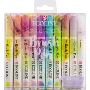 Marcadores Ecoline Brush Pen Pastel Estuche X 10 Colores