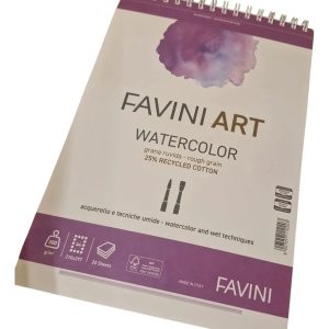 Block Acuarelable Anillado Favini 300 G A4 20 H 25% Algodon