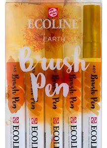 Ecoline Brush Pen Marcador Set X 5 Unidades Tierra