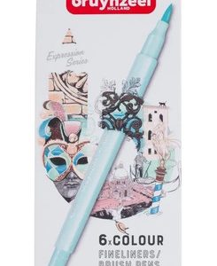 Bruynzeel Marcadores Venice Punta Pincel Y Fina X 6 Colores