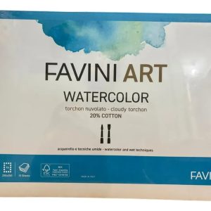 Papel Favini Watercolor Torchon Nube 25x35 Cm 340 Gr 10 H