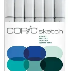 Marcadores Copic Sketch X 6 Mar Y Cielo