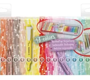 Resaltador Stabilo Swing Cool Deskset X 18 Colores 2025 Multicolor
