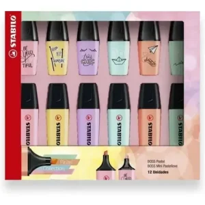 Resaltador Stabilo Mini Boss 6 Colores Punta Biselada Vibrante