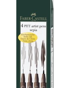 Marcadores Pitt Artist Sepia Set X 4 Faber Castell