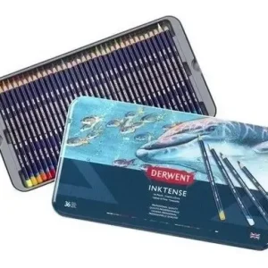 Lápices Acuarelables Derwent Inktense X36 Colores Artísticos Lata