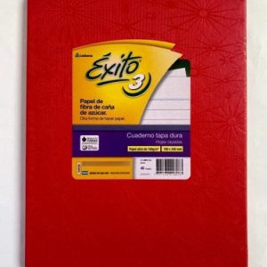Cuaderno Exito Tapa Dura Rayado Nº3 Tipo Abc Rojo 48 Hojs