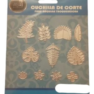 Scrap Troqueles Set Hojas Selva 11 Piezas