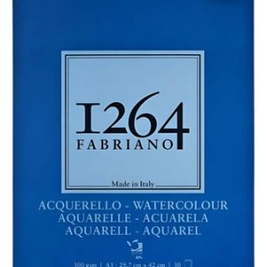 Fabriano 1264 Watercolour A4 300 Grs 30 Hs Acuarela De 30 Hojas De 300g Blanco De 30 Unidades Color Blanco