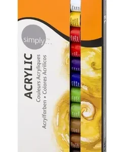 Acrilicos Daler Rowney Acrylic Simply X 12 Colores