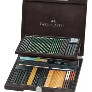 Faber Castell Pitt Monochrome Set Maletin Madera