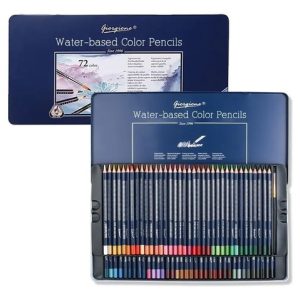 Lapices Acuarelables X 72 Colores Giorgione Caja Metálica
