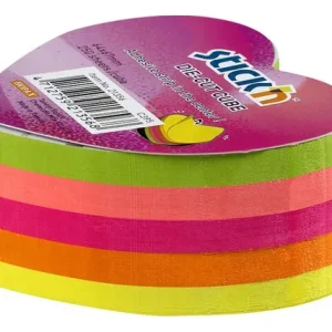Notas Adhesivas Neón Corazón Stick'n X250 Hojas