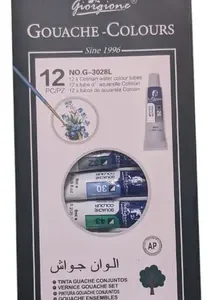 Tempera Gouache Profesional Giorgione 12 Colores 6 Ml Para Artistas Varios