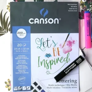 Canson Block Lettering Mix Media 24 X 32 Cm 20 Hojas 200 Grs