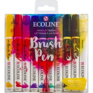 Marcadores Ecoline Brush Pen Lettering Estuche X 10 Colores