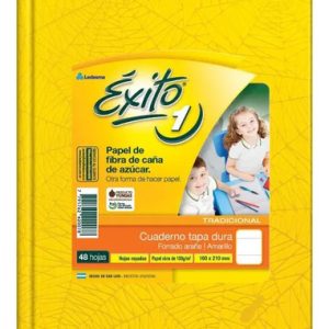 Cuaderno Éxito E1 Tapa Dura 48 Hojas Rayado Amarillo