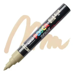Bolígrafo Posca Pc-5br Uniball Con Punta De Pincel, 45, Beige Y Beige
