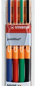 Stabilo Pointvisco Set X 4 Colores Rollerball