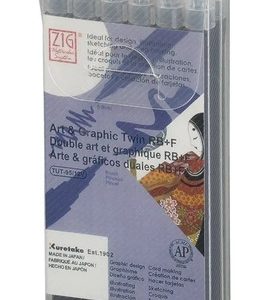 Marcadores Doble Punta Acuarelables Kuretake Art & Graphic 12 Unidades