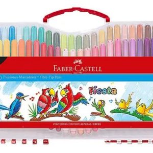 Marcadores Faber Castell Fiesta X60 Colores Valija Plastica