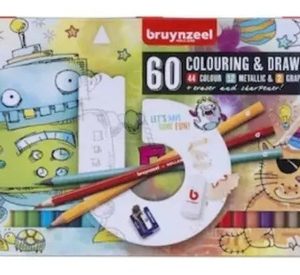 Lápices Colores Bruynzeel Fantasía 60 Unidades Caja Metálica