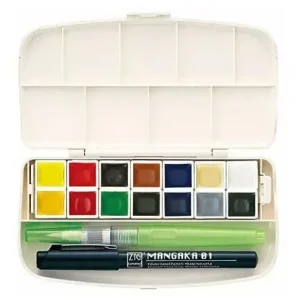 Acuarelas Profesionales Kuretake 14 Unidades Con Herramientas Modelo Mc30-1