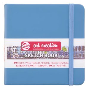 Cuaderno Sketch Art Creation Blue 140 Grs 12 X 12 Cm 80 Hs.