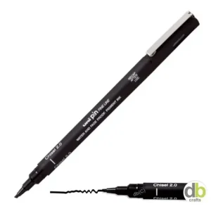 Uni Pin Cs2-200 Tinta Pigmentada Punta Chisel 2.0