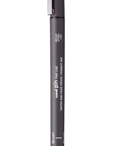 Marcador Uni Pin Brush Dark Grey Tinta Pigmentada Pincel