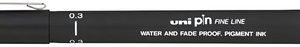 Uni Pin 200 Black Tinta Pigmentada 0,03 Al 0,8 Mm X Unidad