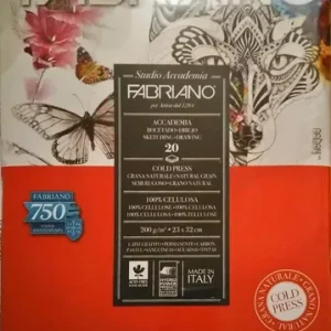 Block Ilustración Fabriano 23x32cm 200g 20 Hojas Papel Blanco