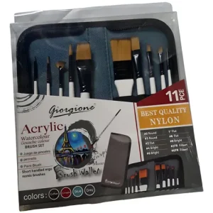 Set Pinceles Giorgione Cartuchera Con Cierre Giorgione