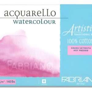 Block Gr. Satinado 300 Grs 30,5x45,5 Cm Fabriano Acquarello