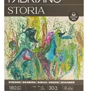 Block Fabriano Storia Disegno 31 X 41 Cm 180g 30h 25%algodon