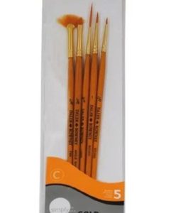 Pinceles Set Daler Rowney Gold Taklon X 5 Sintetico Nº1